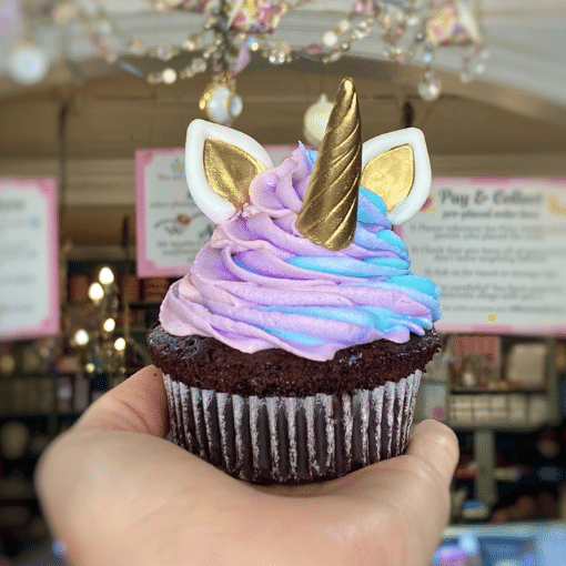 Unicorn character cupcake